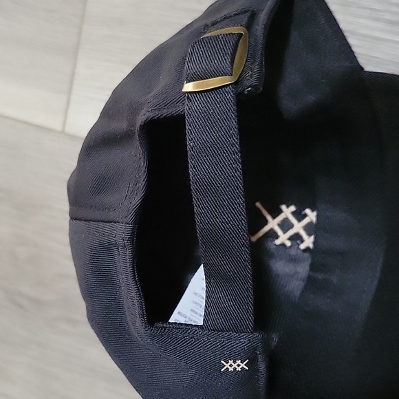 Rhone Black Baseball Cap with Crossed Design - Picture 3 of 3
